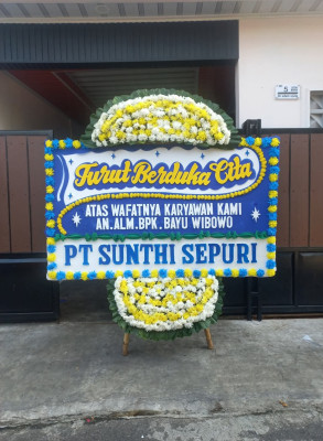 Papan Bunga Duka di Perum Bersatu